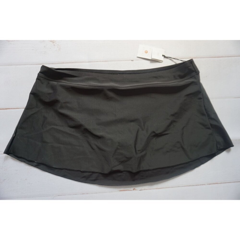 Shade & Shore Black Women's Elastic Waist Swim Skirtini - Size XL, NWT - Picture 2 of 9